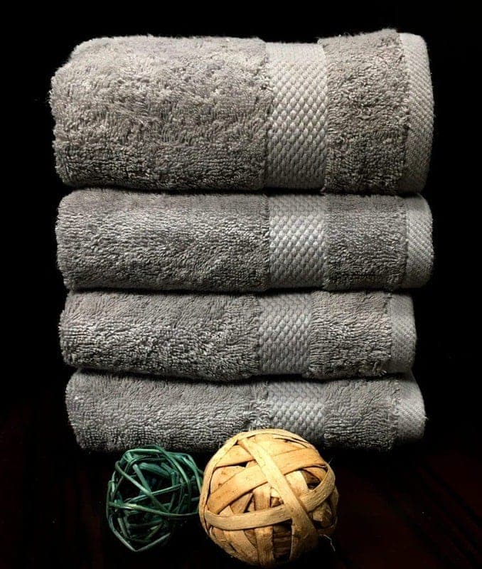 Guest Towels 1 scaled Gästhanddukar (30x50cm) - 4 Pack - Grå 100% Egyptiska bomullshanddukar